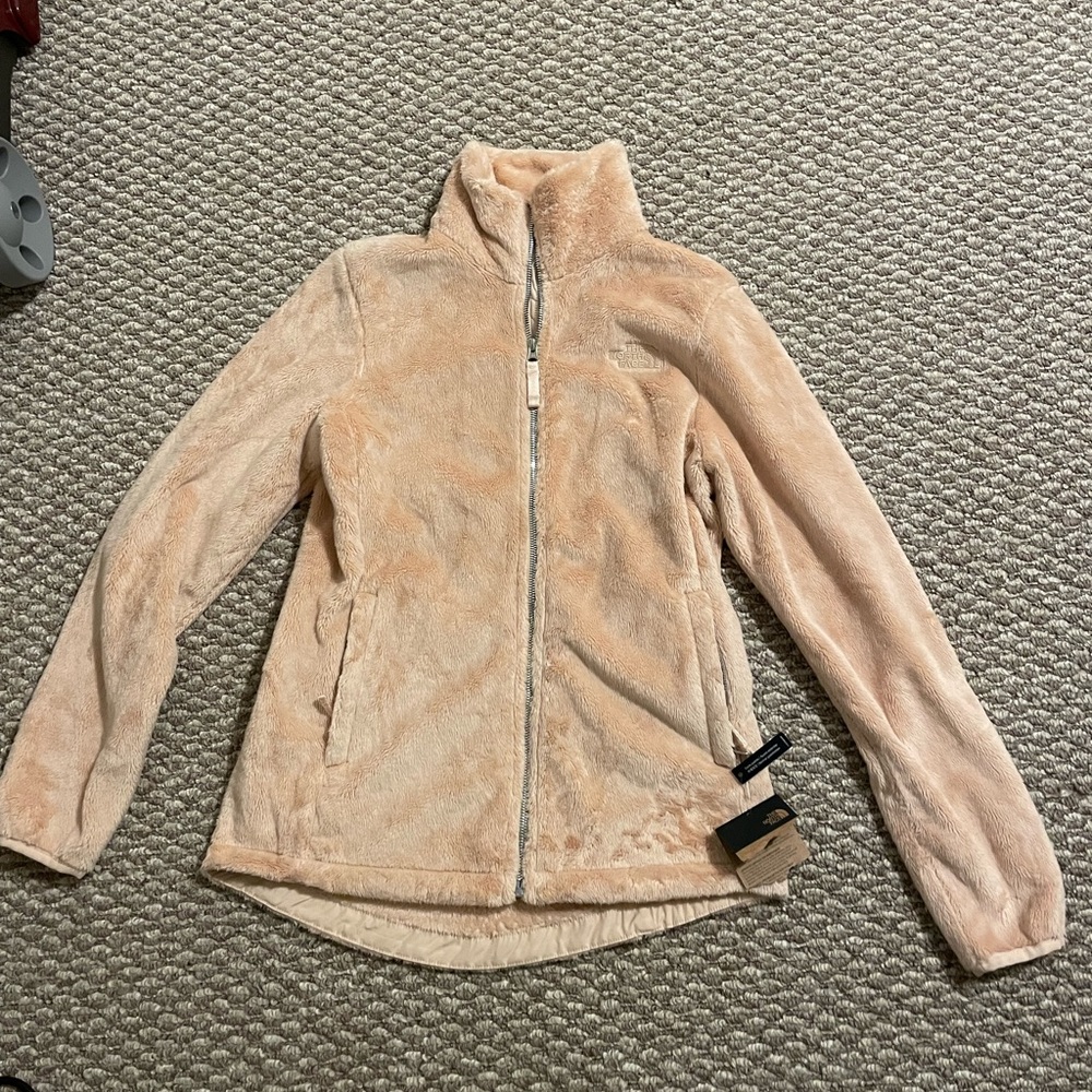 North Face full zip jacket in “Morning Pink.”